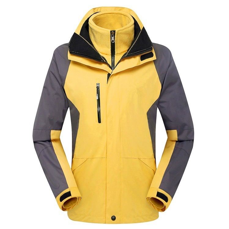 Autumn and Winter Thickened Climbing Jacket Outerwear Detachable Men's and Women's Outdoor 3-in-1 Windproof Jacket Cold-Weather Gear