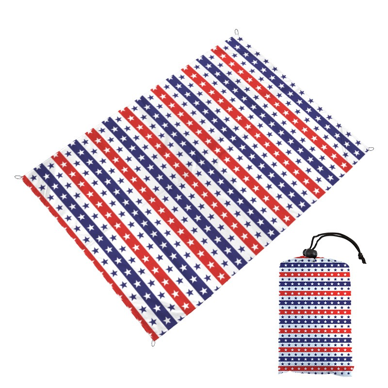 Outdoor Camping Waterproof Beach Mat - Portable Foldable Polyester Pocket Picnic Mat, Moisture-Proof