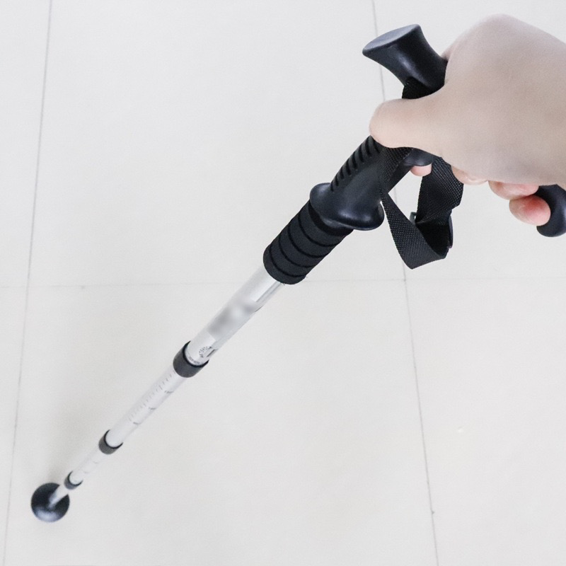 Gậy leo núi ngoài trời hợp kim nhôm 3 đoạn tay cầm thẳng Neutral - Gậy du lịch có thể thu gọn, Gậy đi bộ đường dài, Gậy leo núi