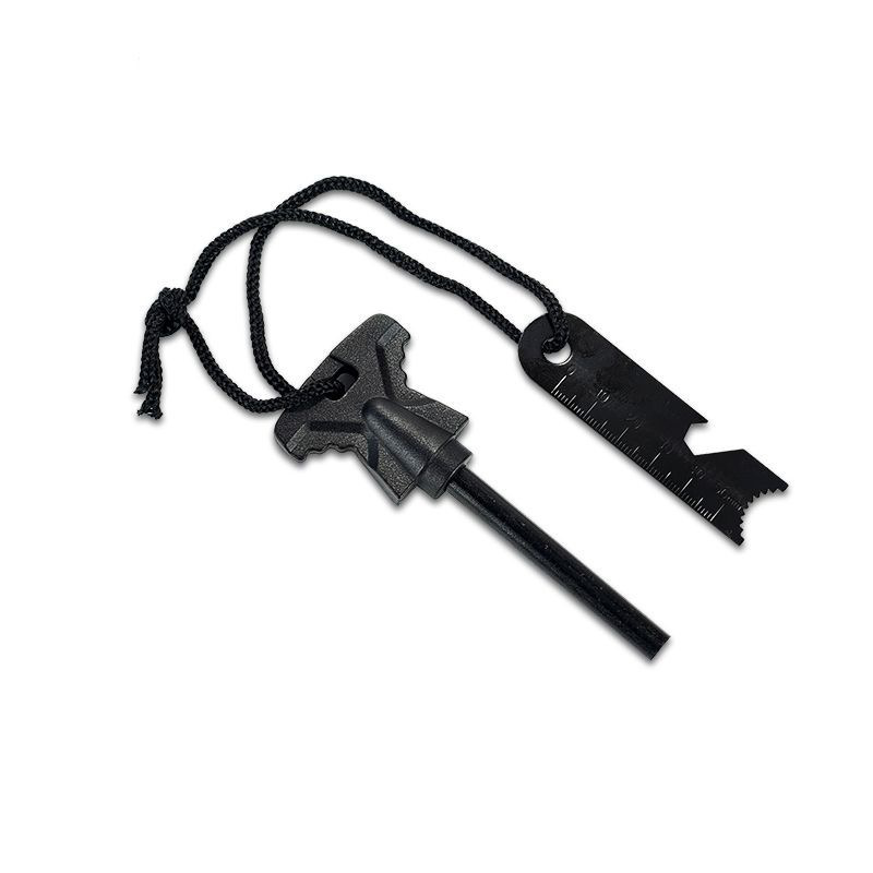 Portable Outdoor Flint - Camping Equipment, Wilderness Survival Tool, Magnesium Stick Fire Starter Wooden Handle