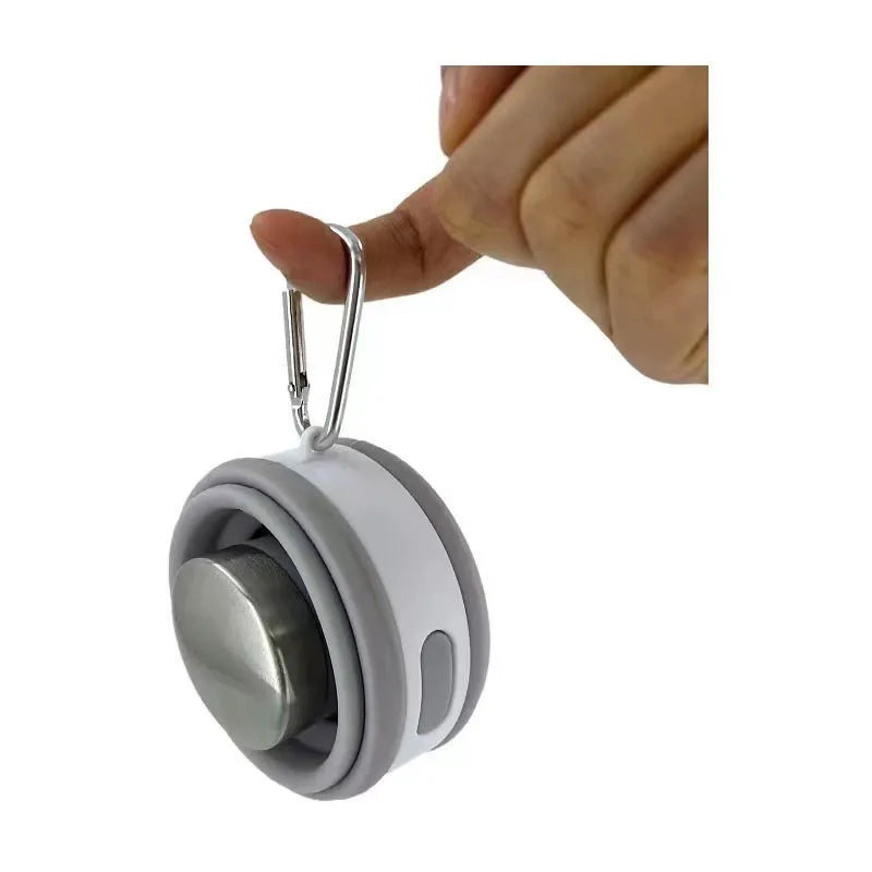 Silicone Folding Water Bottle 475ml Outdoor Sports Retractable Portable Flask New Cross-Border Gift Travel Cup