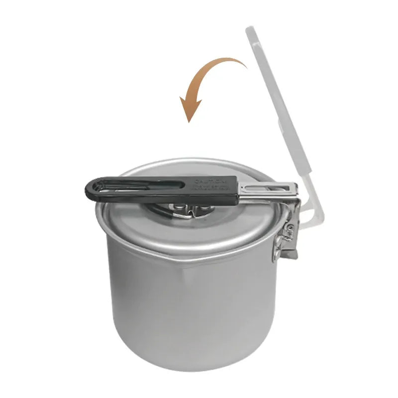 Nồi nấu ăn nhỏ cắm trại ngoài trời Cross-Border Nồi nấu sữa hợp kim nhôm Nồi nấu súp di động Đồ nấu nướng