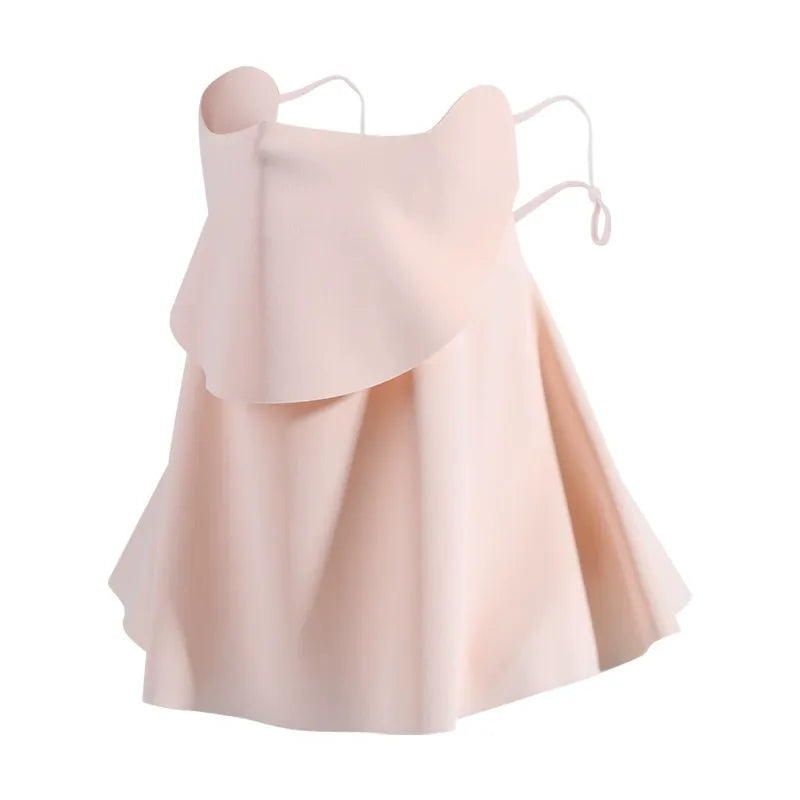 Mặt nạ vô hình Summer Ice-Silk Cool-Feeling cho nữ, thoáng khí, bảo vệ mắt khỏi tia UV, che cổ, che nắng