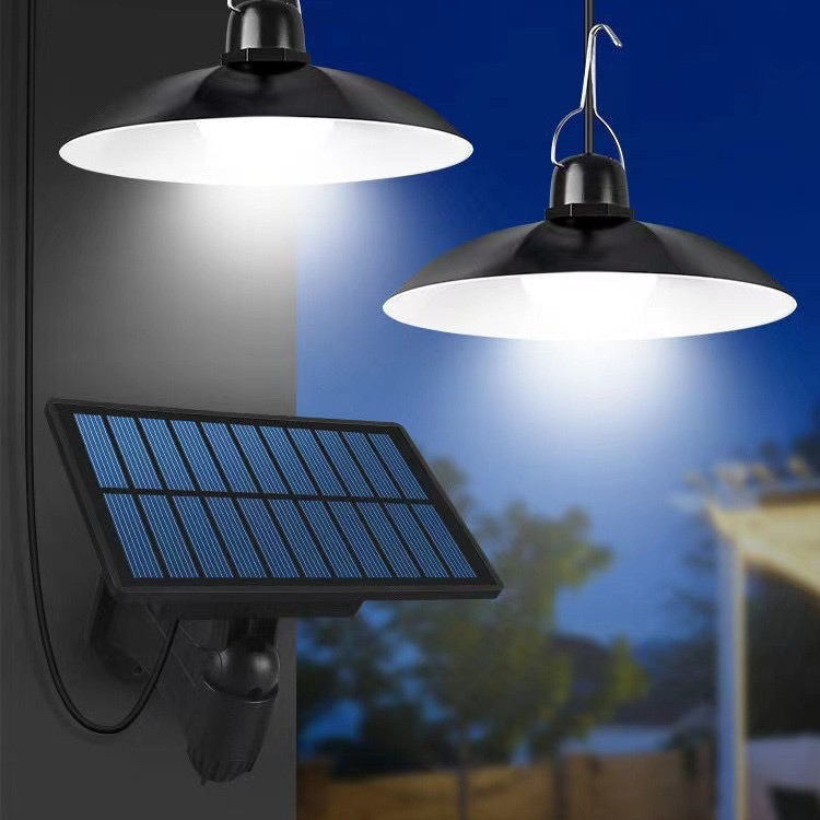 New Split-Type One-to-Two Solar Remote Control Pendant Light - Courtyard Garden Staircase Café Camping Tent Pendant Light