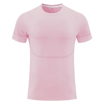 2025 New Cross-Border Summer Ice Silk Short-Sleeve T-Shirt for Men - Thin, Breathable, Quick-Drying Running/Training Wear