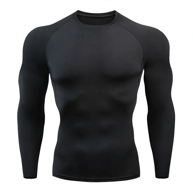 Men's High-Elastic Quick-Drying Long/Short Sleeve Sports Tight - Basketball, Soccer, Fitness Cycling Base Layer White Sweat-Absorbent T-Shirt