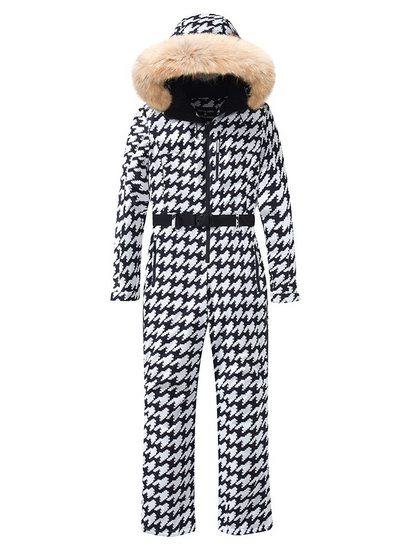 Women's Ski Suit - One-Piece Slim Fit Winter Outdoor Windproof, Waterproof, Warmth Double-Board Skiing Suit