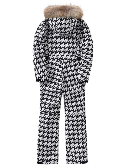 Women's Ski Suit - One-Piece Slim Fit Winter Outdoor Windproof, Waterproof, Warmth Double-Board Skiing Suit