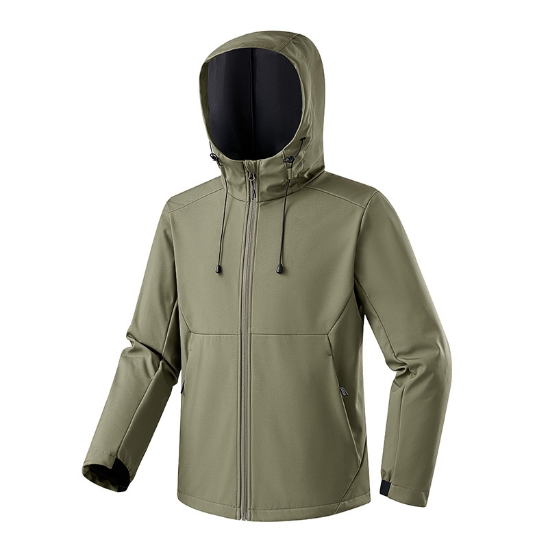 7A Antibacterial] Softshell Jacket for Men Outdoor Thickened Softshell Windproof Waterproof Warmth Women's Mountaineering Clothing