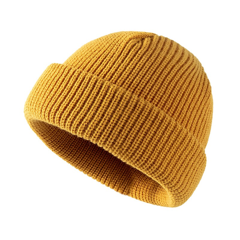 Plain Knitted Hat Men Amazon Warmth Cool Hat Korean Versatile Knitted Hat Yuppies Cool Hat