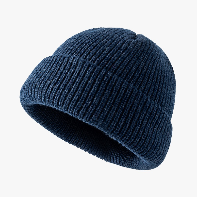Plain Knitted Hat Men Amazon Warmth Cool Hat Korean Versatile Knitted Hat Yuppies Cool Hat