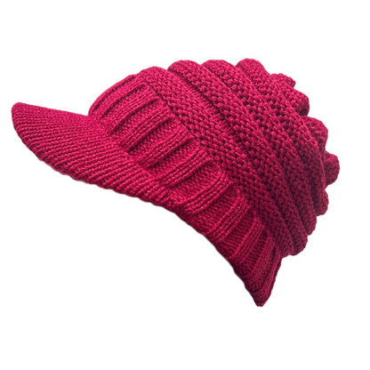 Women's Knitted Beanie - Stylish Winter Skiing Hat for Outdoor Activities