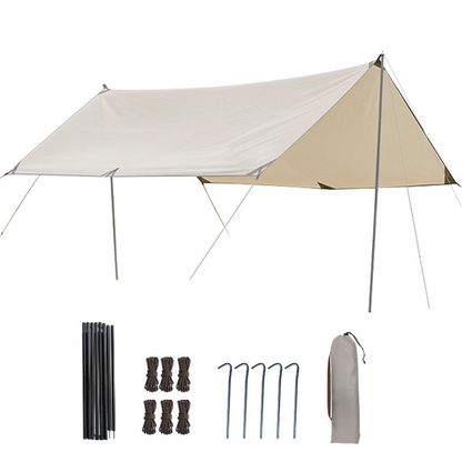 Silvery Blackout Canopy - Lightweight UV-Proof Outdoor Canopy for Picnics & Camping