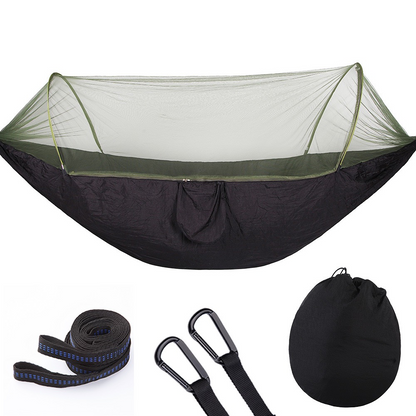 Auto-Open Hammock - Mosquito Net Included for Outdoor Camping & Relaxation