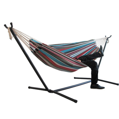 Canvas Hammock - Anti-Tip Design for Outdoor Swing & Camping Use
