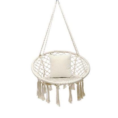Round Cotton Swing - Nordic-Inspired Indoor/Outdoor Hammock for Relaxation
