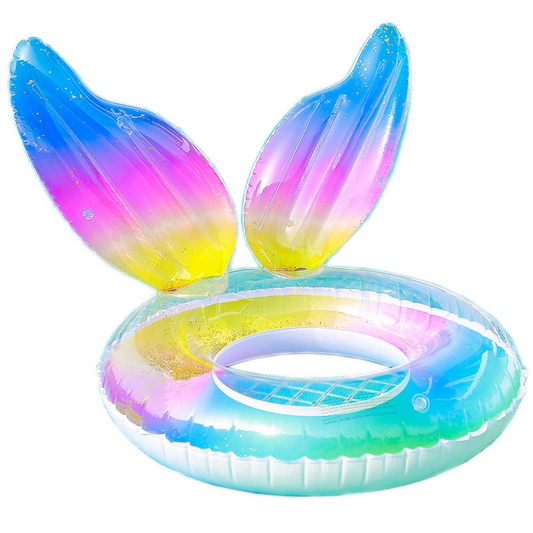 New Sparkling Firebird Swimming Ring - Rainbow Mermaid Tail Swimming Ring, 70cm