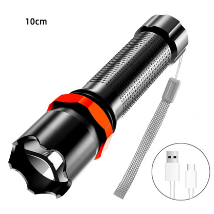 LED High-Powered Rechargeable Flashlight - Multi-Purpose Long-Range Portable Super Bright Home Mini Portable Side Light