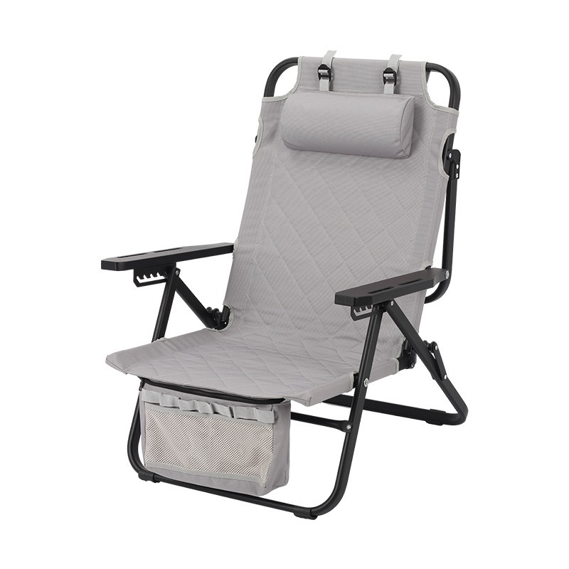 Multi-Function 6-Position Adjustable Backrest Nap Lounger - Camping Picnic Chair, Outdoor Camping Folding Chair