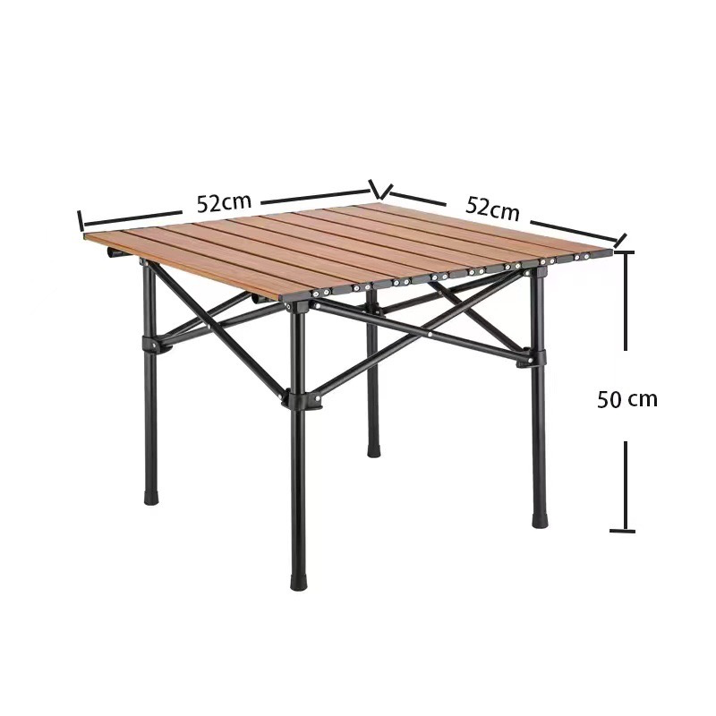 Outdoor Folding Table - Portable Camping Metal Egg Roll Table, Camping Barbecue Dining Table, Night Market Stall Table