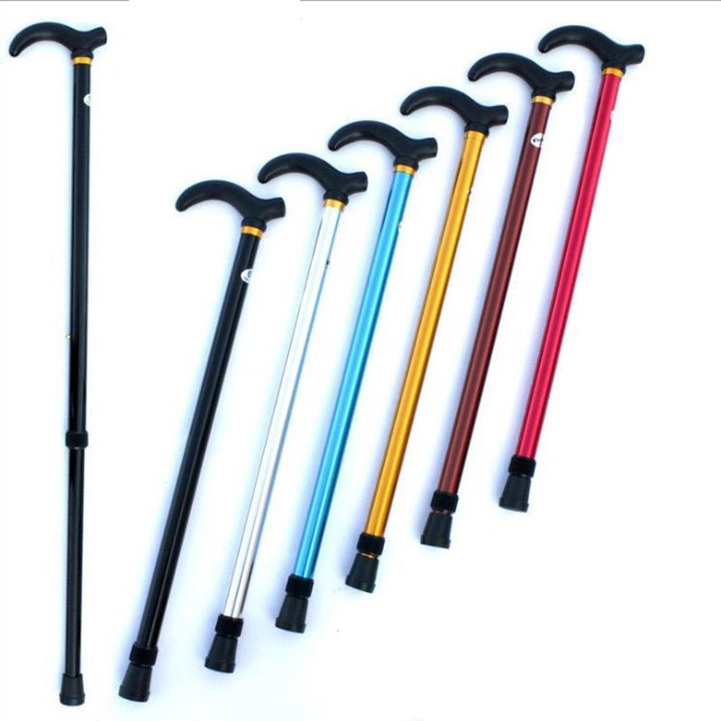 2-Section Reinforced Trekking Stick - Aluminum Alloy Ultra-Lightweight Non-Slip Senior Stick, Telescopic Crutch, Walking Assistance Stick