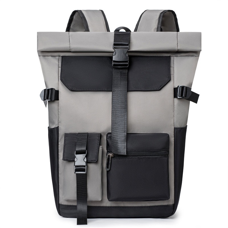 Fashion trend travel backpack computer bag fashion bag casual men's backpack contrast color