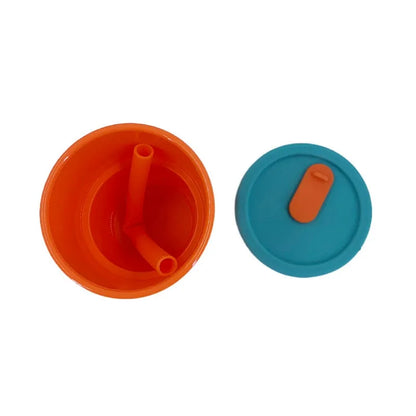 Manufacturer Direct Platinum Silicone Viral Sippy Cup Colorful Striped Straw Leak-Proof Kids Water Bottle