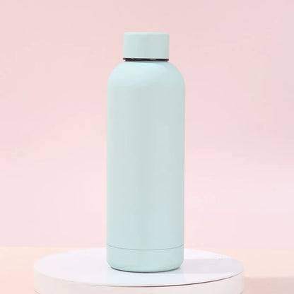 New 304 Stainless Steel Vacuum Insulated Water Bottle Student Small-Mouth Sports Bottle Large Capacity Portable Hiking Flask