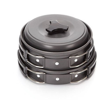 Outdoor Portable 2-3 Person Camping Cookset Picnic Cooking Utensils