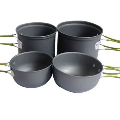 Outdoor Cookset Portable Camping Pot Picnic Barbecue Cookware Set 2-3 Person Outdoor Cooking Utensil Set 201