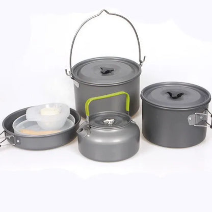 5-6 Person Outdoor Camping Cookset Portable Cookware Set with Teapot -700 Cooking Set
