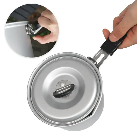 Cross-Border Outdoor Camping Small Cooking Pot Aluminum Alloy Milk Pot Portable Soup Pot Barbecue Cookware