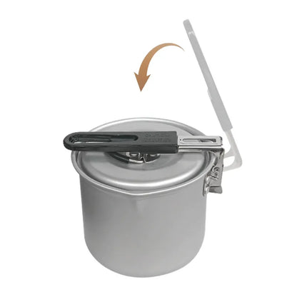 Cross-Border Outdoor Camping Small Cooking Pot Aluminum Alloy Milk Pot Portable Soup Pot Barbecue Cookware