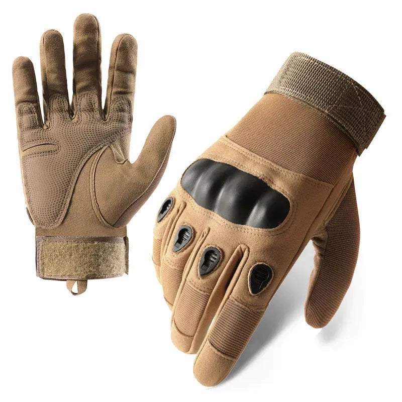 Tactical Gloves Z907 Long-Finger Hardshell Protective Sport Outdoor Climbing Training Cut-Resistant Wearable Touchscreen Cycling Gloves