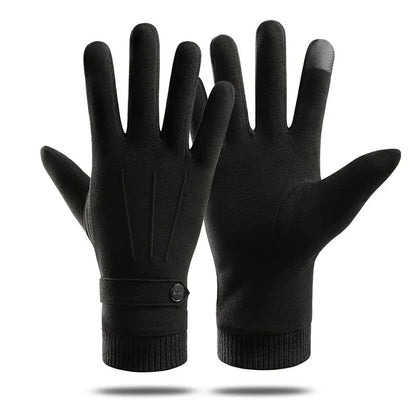 Men's Winter Thermal Gloves 0604 Fleece Autumn Winter Driving Outdoor Cycling Lined Touchscreen Gloves for Men