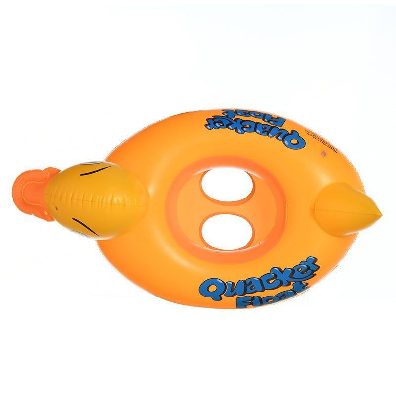 Yellow Duck Boat - Duck Seat Boat Children's Swimming Ring, Water Inflatable Toy, Inflatable Boat Water Play Seat Yacht