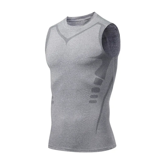 Men's Tight Elastic Solid Color Sports Training Wear - Basketball, Running, Amazon Quick-Dry Vest Clothing